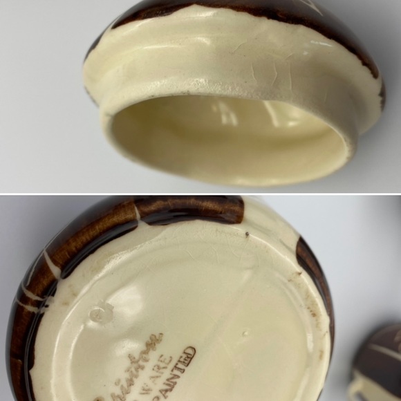 6 Piece Lot of Purinton Intaglio Brown Pottery - Picture 11 of 12